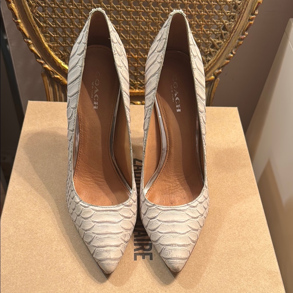 SOLD!! Coach Snakeskin Pattern Heels